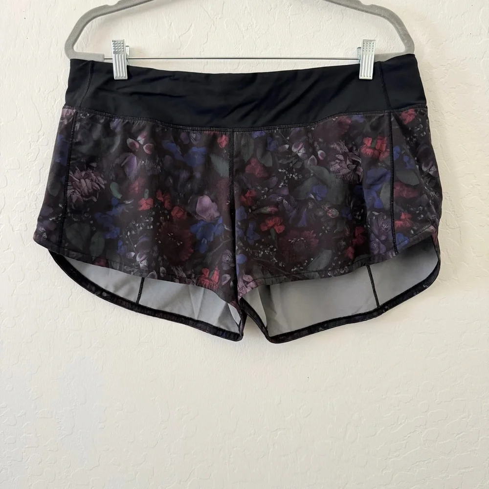 Lululemon Floral Speed Up Shorts 4”